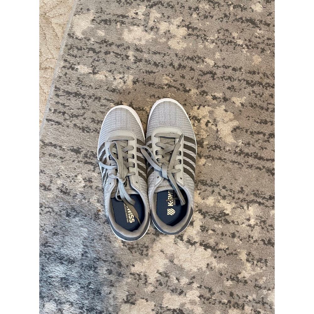 K-Swiss Gray Woven Low Top Sneakers Size 9 Casual Athleisure - Picture 4 of 5